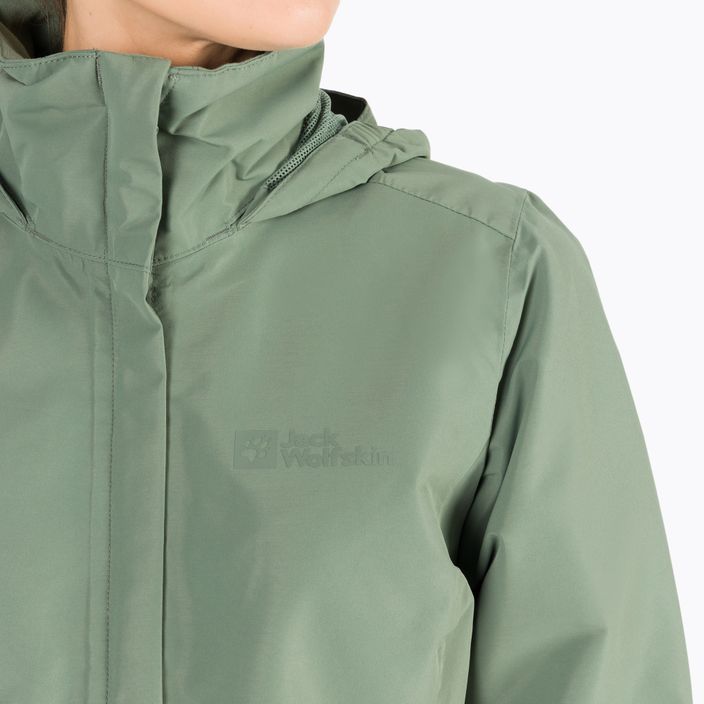 Jack Wolfskin jachetă de ploaie Stormy Point 2L pentru femei  verde 1111202_4311 5