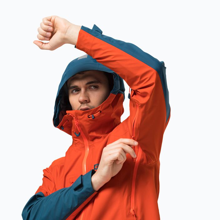 Jack Wolfskin jachetă de schi pentru bărbați Alpspitze 3L portocaliu 1115181 6