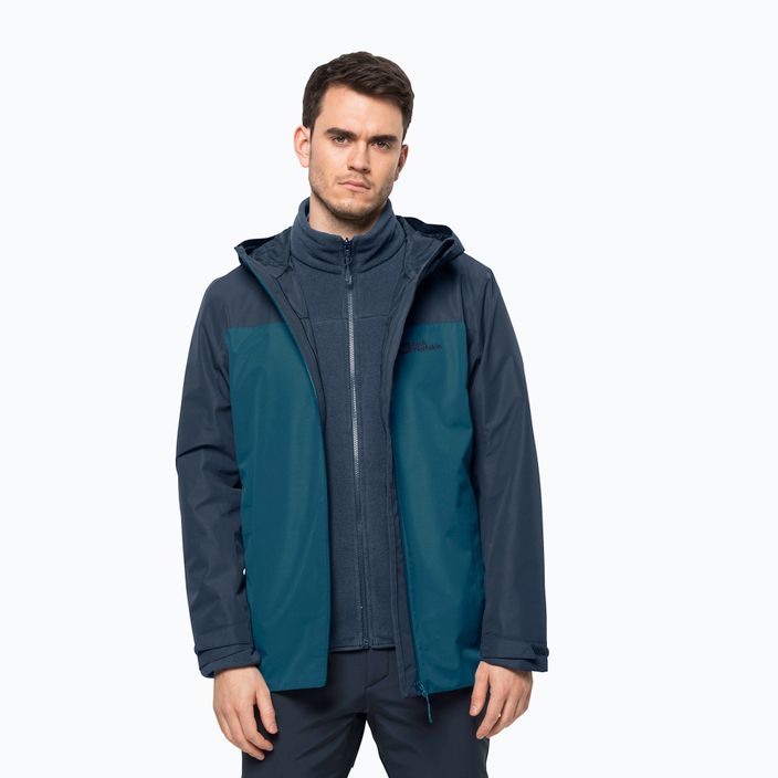 Jack Wolfskin jachetă de ploaie pentru bărbați Taubenberg albastru 1115311_4133_006