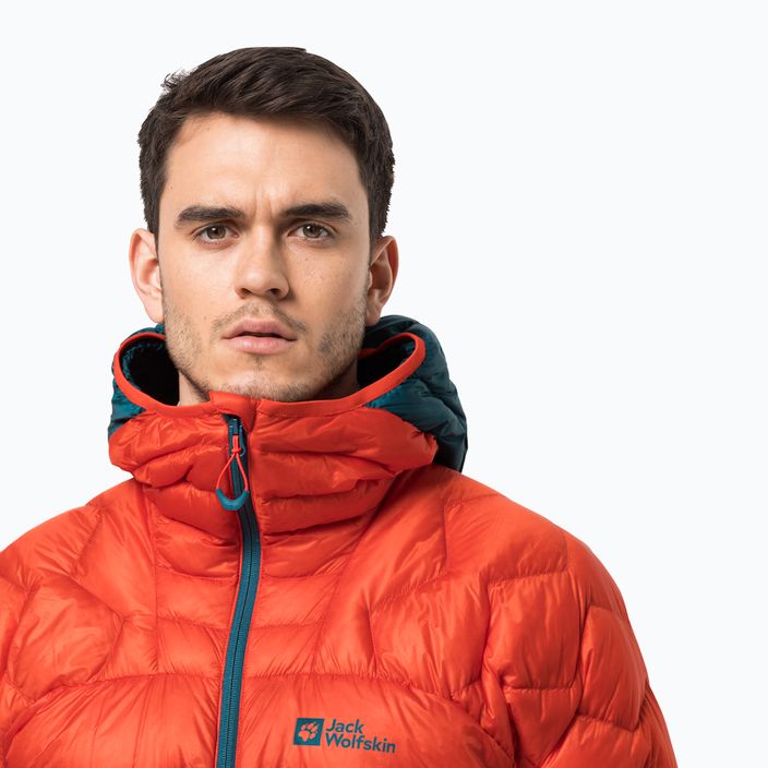 Jack Wolfskin bărbați Alpspitze Down Hoody jachetă cu glugă jachetă de jachetă de jachetă portocalie 1206771_3017 3