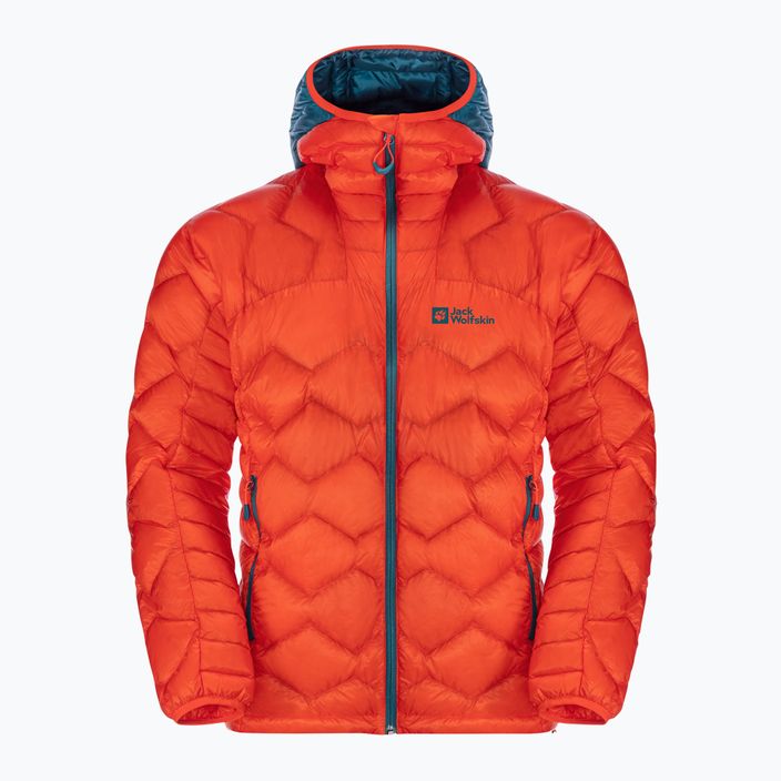 Jack Wolfskin bărbați Alpspitze Down Hoody jachetă cu glugă jachetă de jachetă de jachetă portocalie 1206771_3017 7