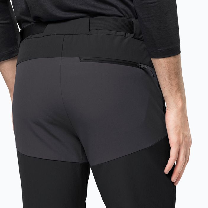 Jack Wolfskin pantaloni bărbătești softshell Ziegspitz negru 1507841 4
