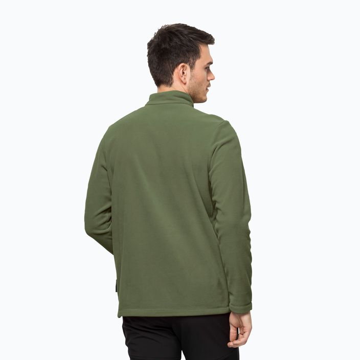 Jack Wolfskin bluză de bărbați cu polar Taunus HZ verde 1709522_4129_002 2