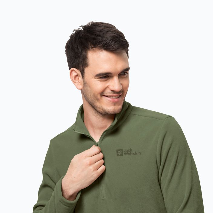 Jack Wolfskin bluză de bărbați cu polar Taunus HZ verde 1709522_4129_002 3