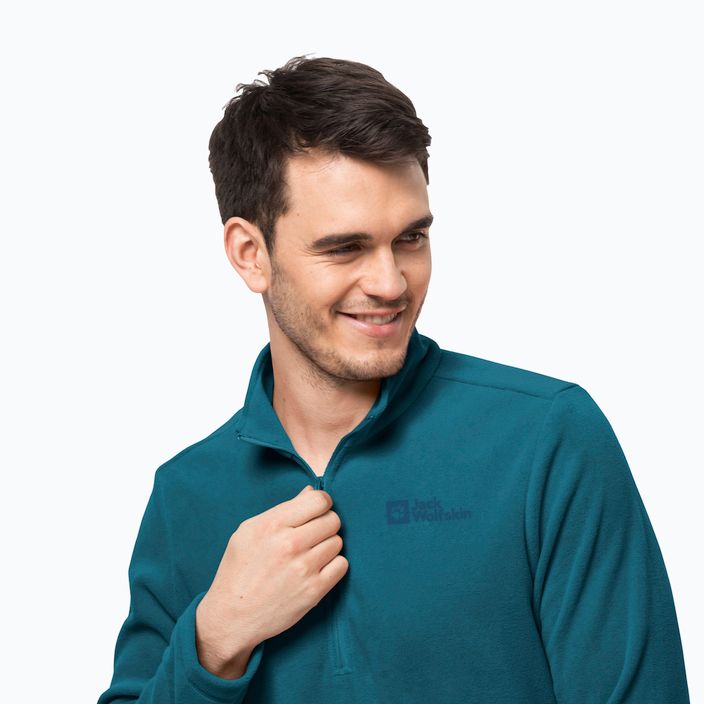 Jack Wolfskin bluză bărbătească Fleece Sweatshirt Taunus HZ albastru 1709522_4133_002 3