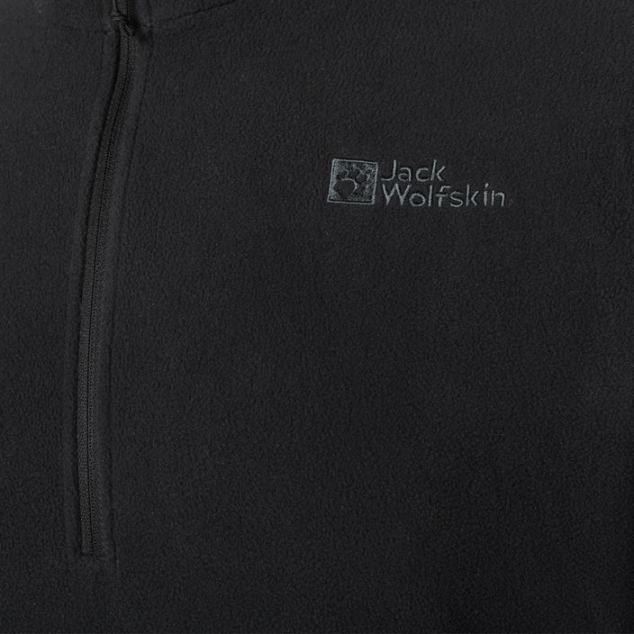 Jack Wolfskin bluză de bărbați fleece Sweatshirt Taunus HZ negru 1709522_6000_002 6