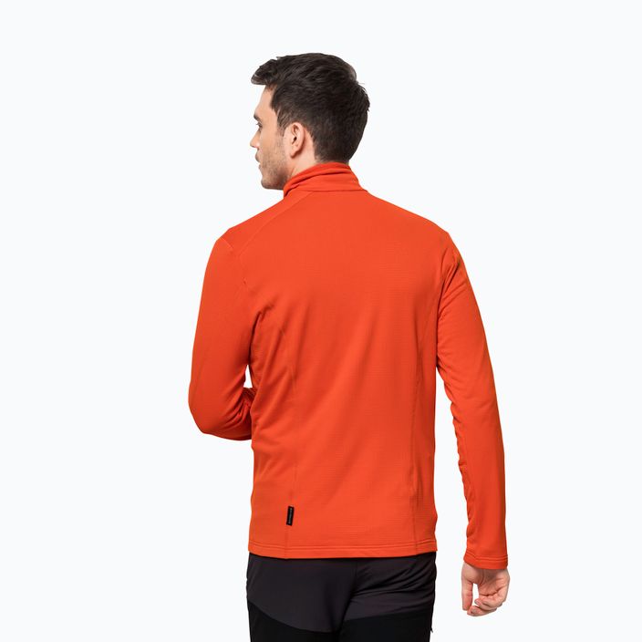Jack Wolfskin bluză de bărbați Kolbenberg fleece sweatshirt portocaliu 1710521 2