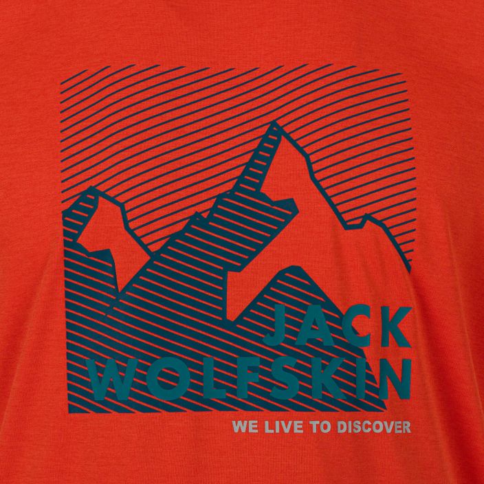 Jack Wolfskin tricou de trekking pentru bărbați Tricou Hiking Graphic portocaliu 1808761_3017 6