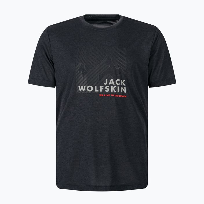 Bărbați Jack Wolfskin Hiking Graphic tricou gri 1808761_6230 4