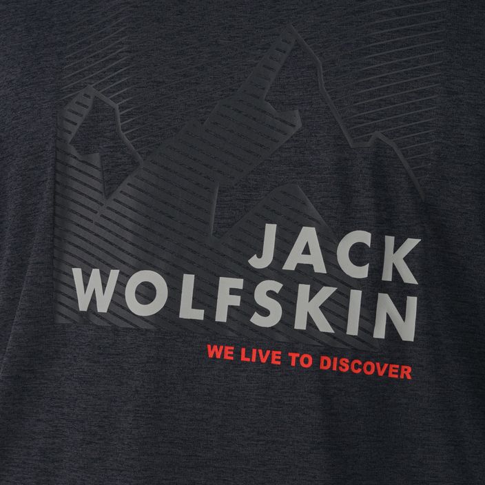 Bărbați Jack Wolfskin Hiking Graphic tricou gri 1808761_6230 6