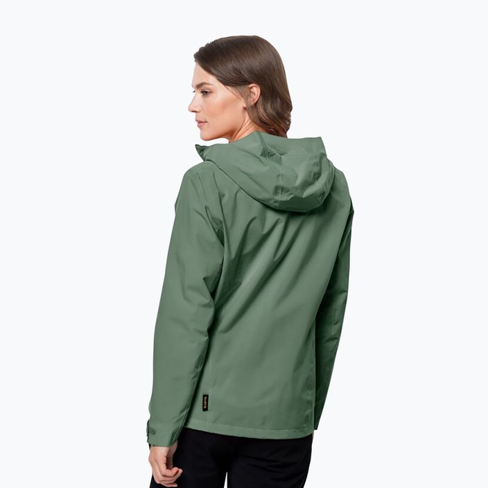 Jachetă de ploaie Jack Wolfskin Pack & Go Shell pentru femei, verde 1111514_4151_005 2