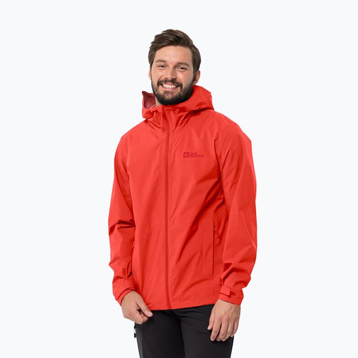 Jack Wolfskin jachetă de ploaie pentru bărbați Elsberg 2.5L roșu 1115881_2193_003