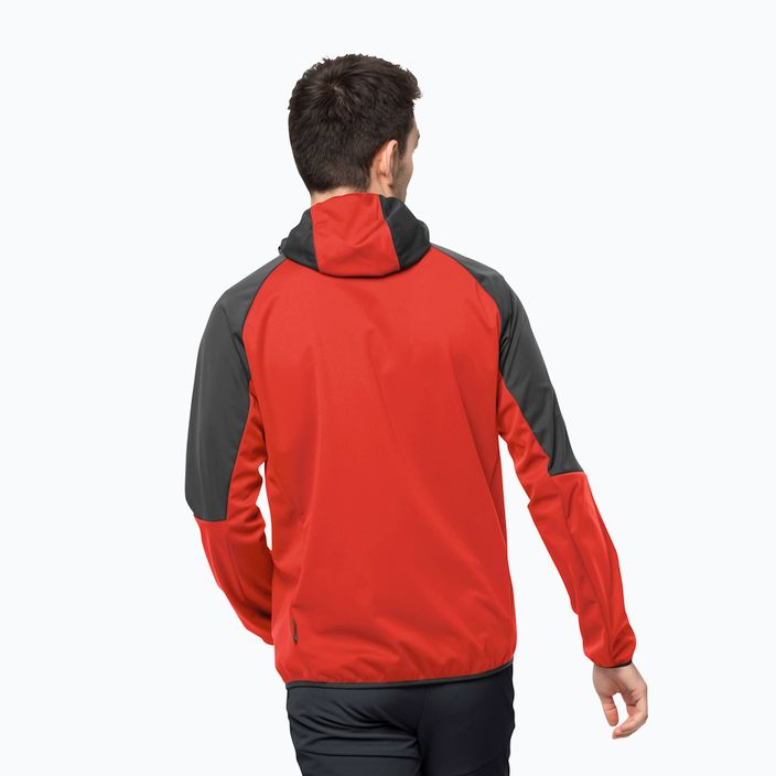 Jack Wolfskin jachetă softshell pentru bărbați Feldberg Hoody roșu 1306922 2