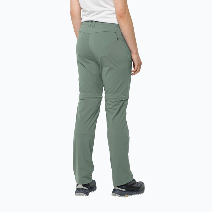 Pantaloni softshell pentru femei Jack Wolfskin Glastal Zip Off verde 1508151_4151_042 2