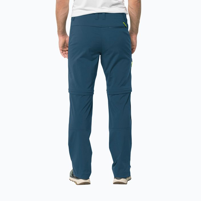 Pantaloni bărbătești softshellJack Wolfskin Glastal Zip Away albastru marin 1508301 2
