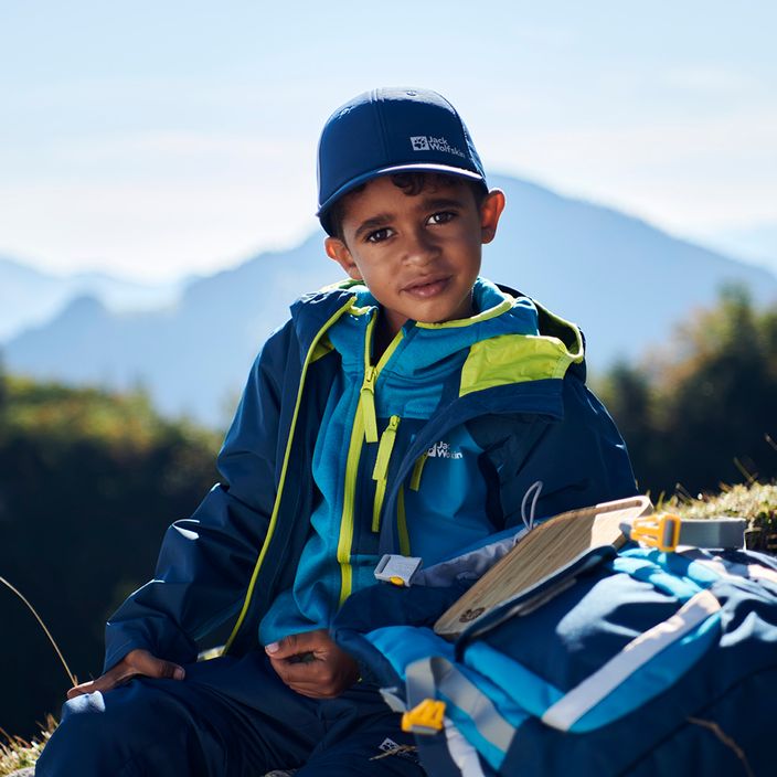 Jack Wolfskin Active Hike jachetă de ploaie pentru copii albastru marin-verde 1609251 3