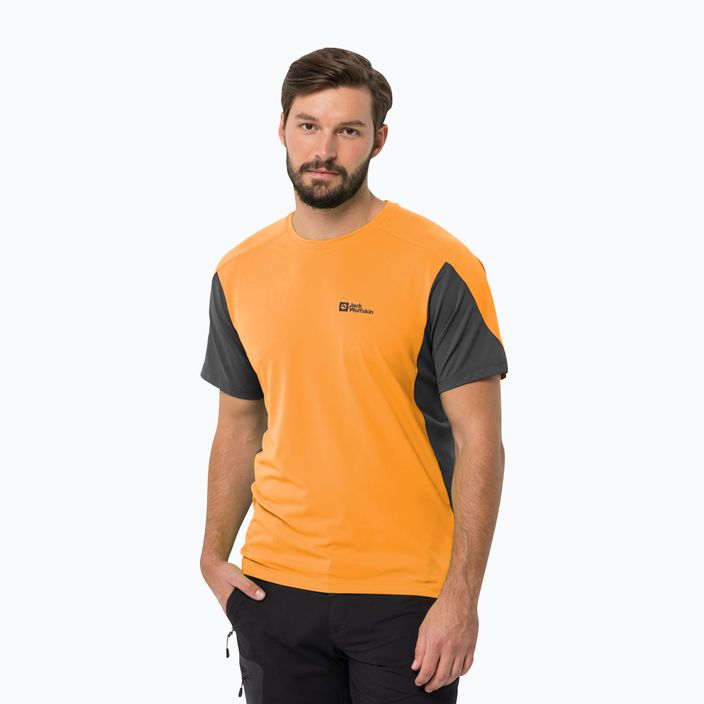 Tricou de trekking pentru bărbați Jack Wolfskin Narrows portocaliu 1807353