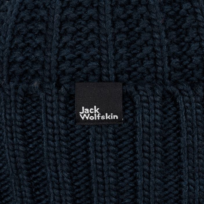 Căciulă de iarnă pentru femei Jack Wolfskin Highloft Knit Beanie albastru noapte 6