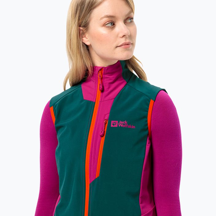 Jack Wolfskin Alpspitze verde marin jachetă fără mâneci pentru femei pentru drumeții 3