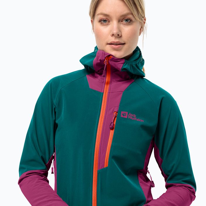 Jack Wolfskin jachetă softshell pentru femei Alpspitze Hoody verde mare 3