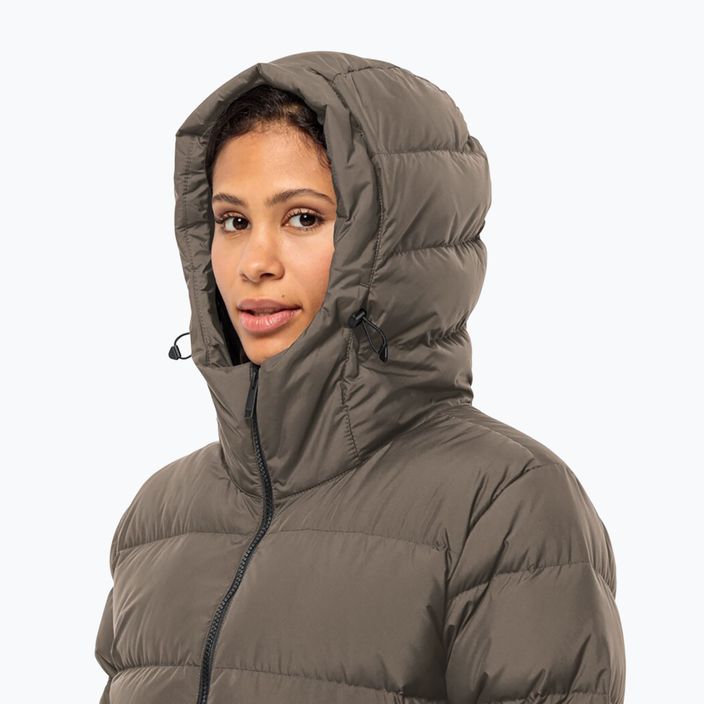 Palton de puf pentru femei Jack Wolfskin Frozen Palace cold coffee 3