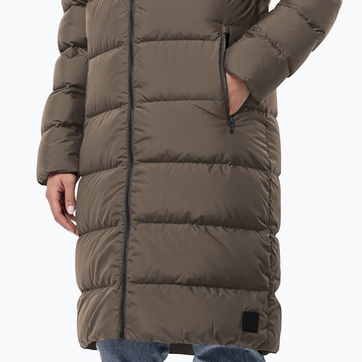 Palton de puf pentru femei Jack Wolfskin Frozen Palace cold coffee 4