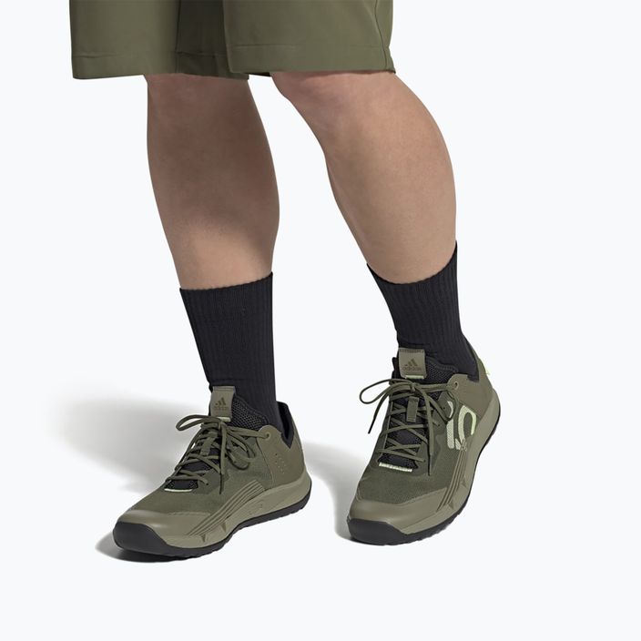 Încălțăminte de ciclism platformă pentru bărbați adidas FIVE TEN Trailcross LT focus olive/pulse lime/orbit green 3