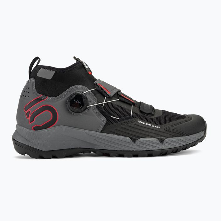 Încălțăminte de ciclism MTB pentru bărbați adidas FIVE TEN Trailcross Pro Clip In grey five/core black/red 2