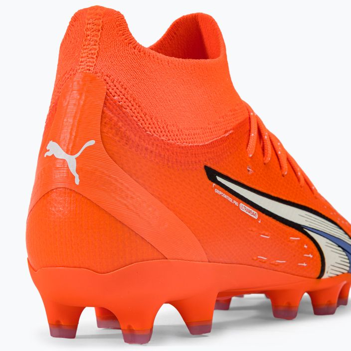 PUMA Ultra Pro FG/AG Jr ghete de fotbal pentru copii ultra portocaliu/puma alb/albastru strălucitor 9