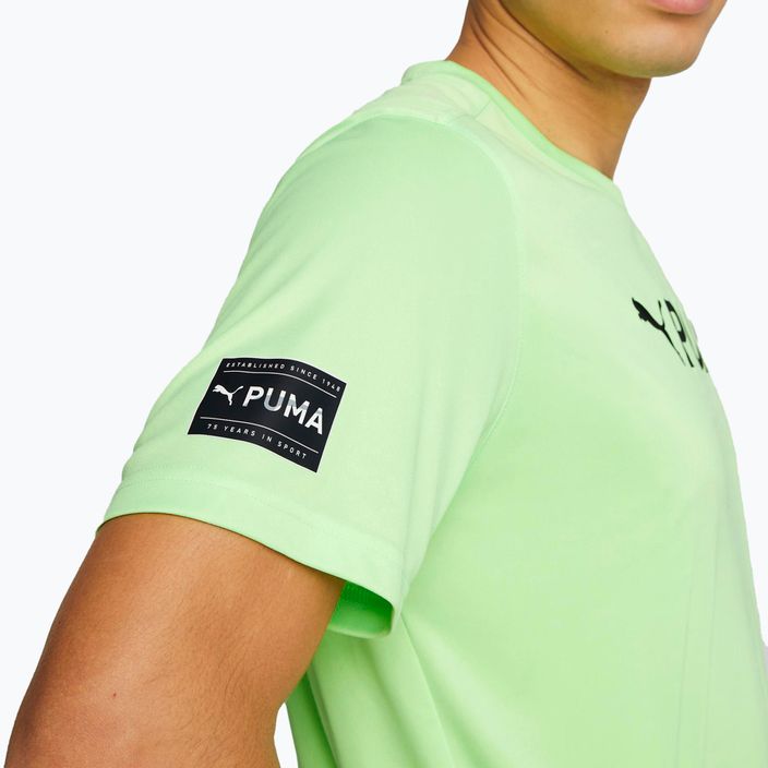 Tricou de antrenament pentru bărbați PUMA Fit Logo Cf Graphic verde 523098 34 5