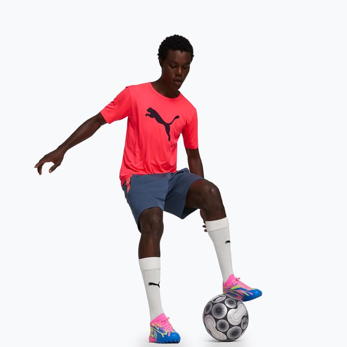 PUMA Ultra Match Energy TT ghete de fotbal pentru bărbați roz luminos/alerta galbenă/albastru ultra 3