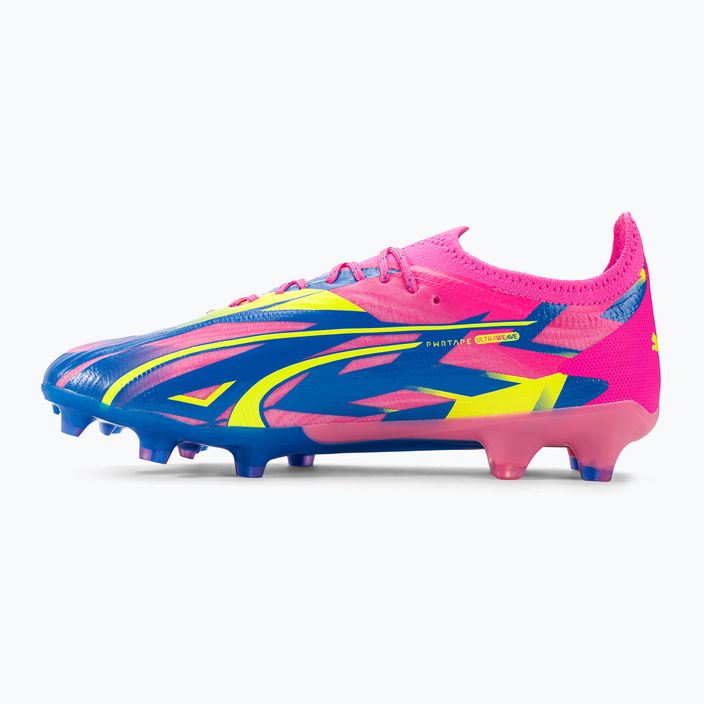 Cizme de fotbal pentru bărbați PUMA Ultra Ultimate Energy FG/AG roz luminos/albastru ultra/galben alertă 10