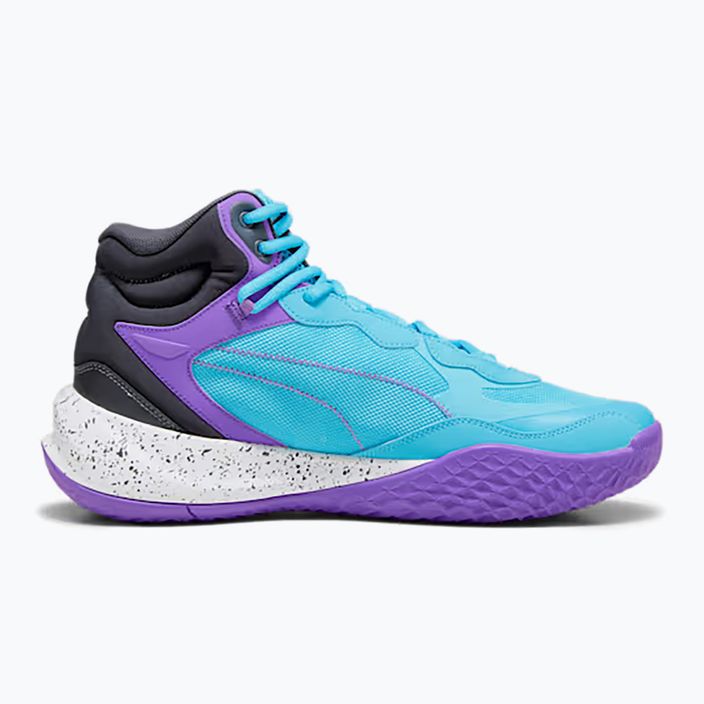 Pantofi de baschet pentru bărbați PUMA Playmaker Pro Mid purpuriu glimmer/bright aqua/strong gray/white 9