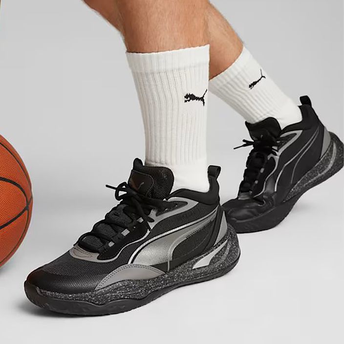 Pantofi de baschet pentru bărbați PUMA Playmaker Pro Trofee puma argintiu învechit / fontă / negru puma 13