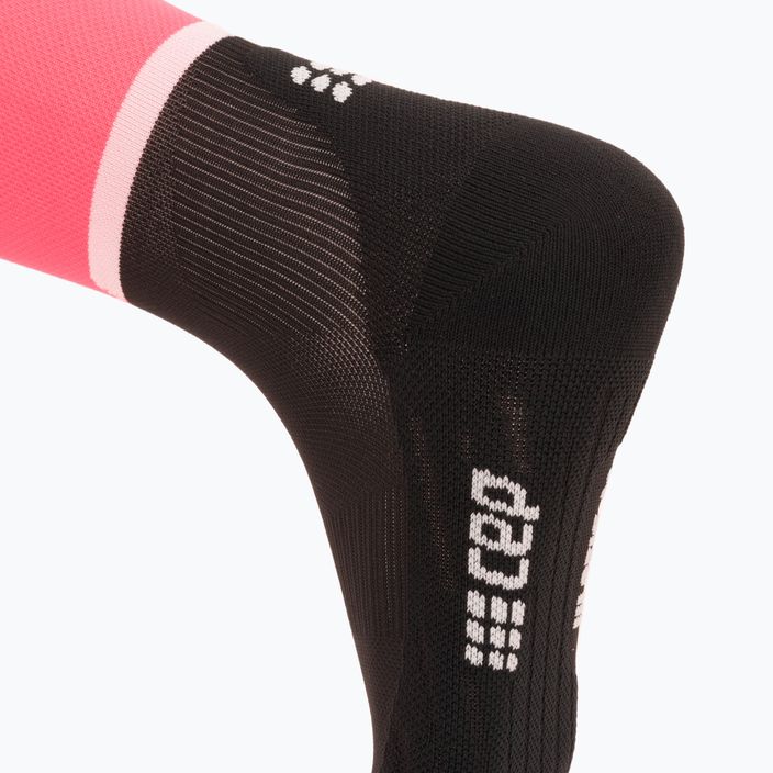 Șosete compresive de alergat pentru femei CEP Tall 4.0 pink/black 4