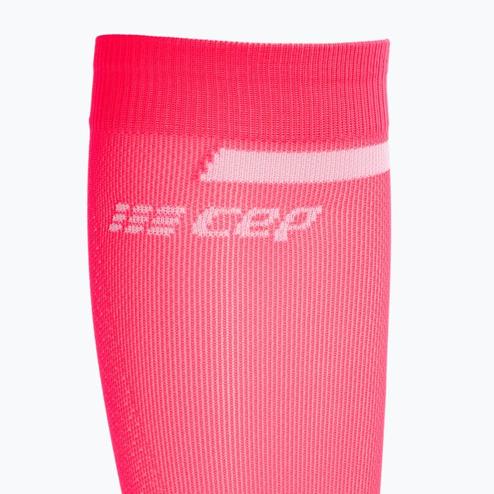 Șosete compresive de alergat pentru bărbați CEP Tall 4.0 pink/black 3