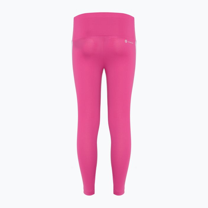 Colanți pentru copii adidas Essentials Aerorady 3-Stripes High Waisted semi lucid fuchsia/white 2