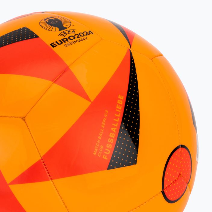 adidas Fussballiebe Club Euro 2024 aur solar/roșu solar/negru de fotbal dimensiunea 4 3