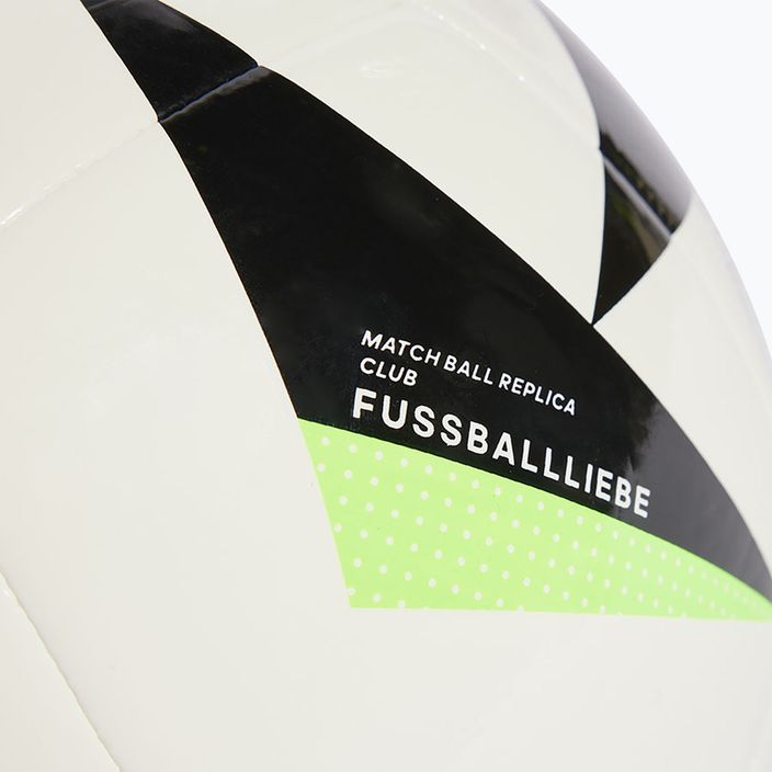 Minge de fotbal adidas Fussballiebe Club white/black/solar green mărime 5 3
