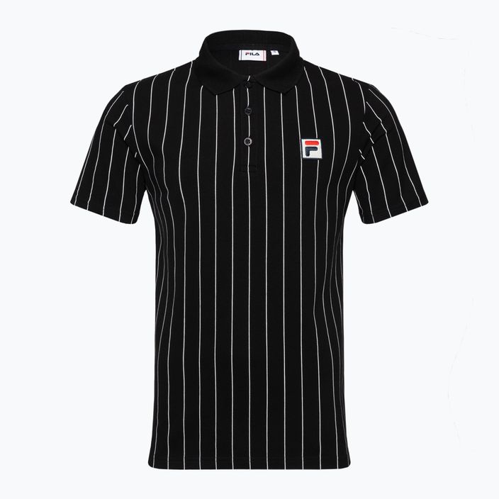 Tricou polo pentru bărbați FILA Luckenwalde black/bright white striped 5