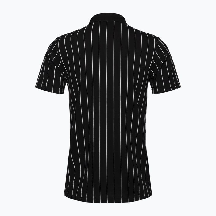Tricou polo pentru bărbați FILA Luckenwalde black/bright white striped 6