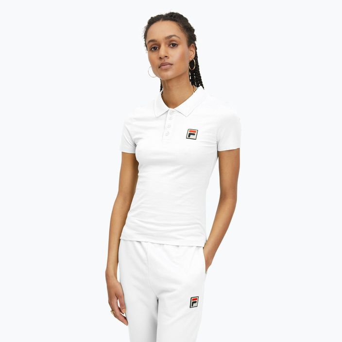 Tricou polo pentru femei FILA Leuben bright white