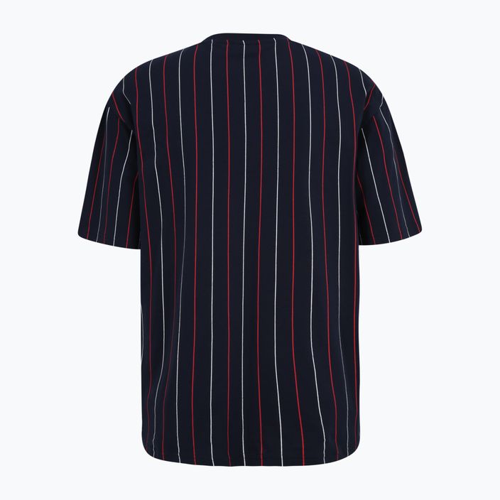 Tricou pentru bărbați FILA Lobito Pinstriped black iris/two color stiped 6