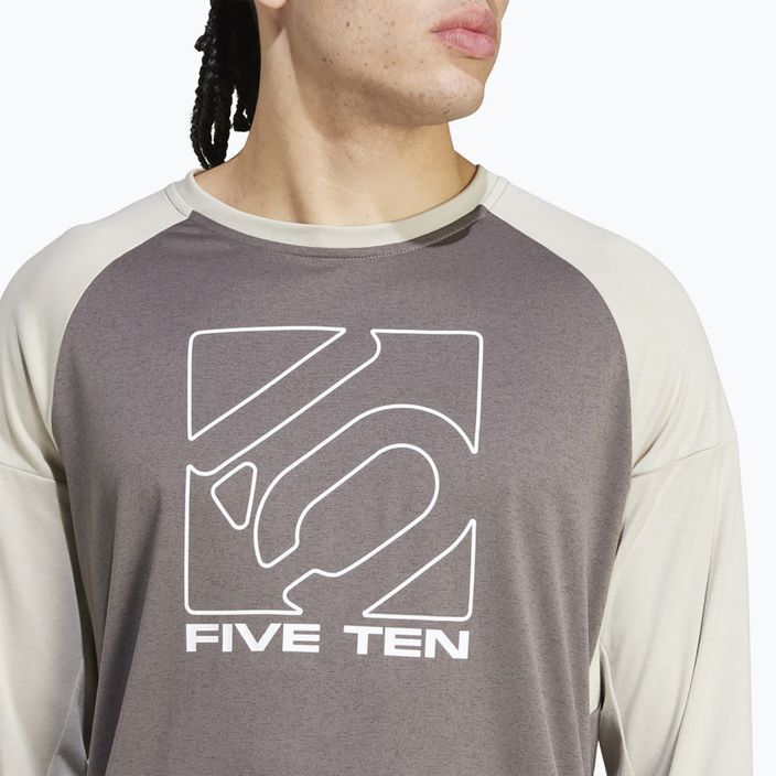Longsleeve de ciclism pentru bărbați adidas FIVE TEN Long Sleeve Jersey charcoal/putty grey 5