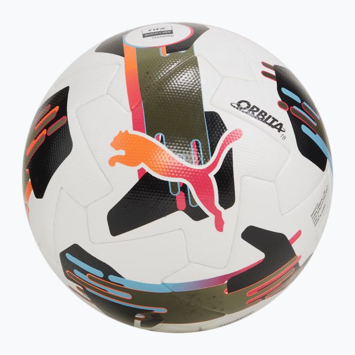 Minge de fotbal PUMA Orbita 2 TB FIFA Quality Pro puma white/multicolor mărimea 5