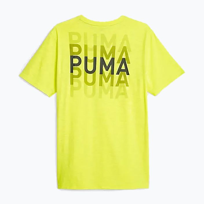 Tricou de antrenament pentru bărbați PUMA Graphic Tee Puma Fit galben burst 2