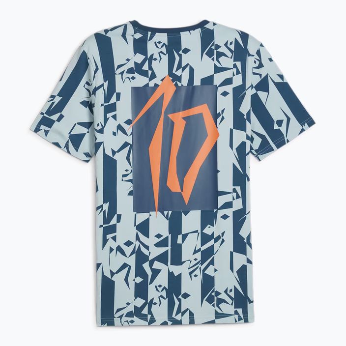 Tricou de fotbal pentru bărbați PUMA Neymar Jr Creativity Logo Tee ocean tropic/turquoise surf 2