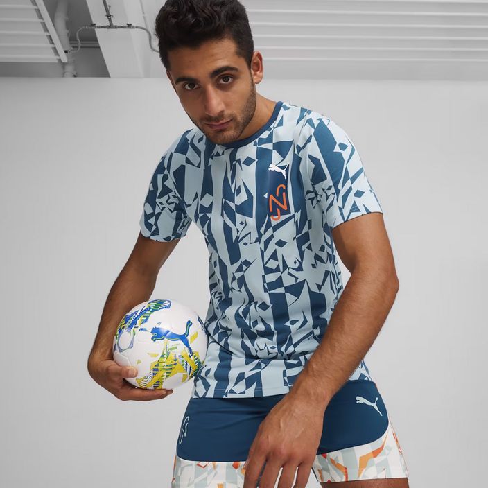 Tricou de fotbal pentru bărbați PUMA Neymar Jr Creativity Logo Tee ocean tropic/turquoise surf 3