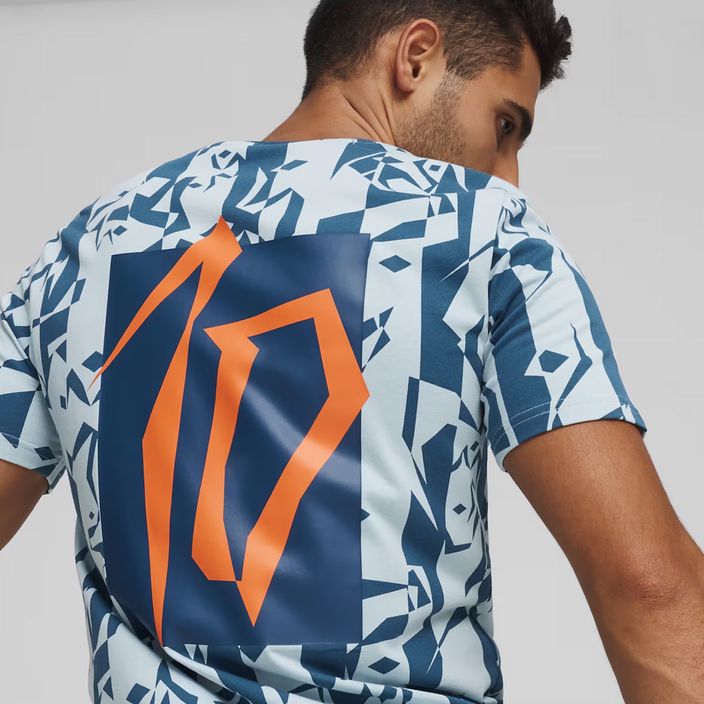 Tricou de fotbal pentru bărbați PUMA Neymar Jr Creativity Logo Tee ocean tropic/turquoise surf 4