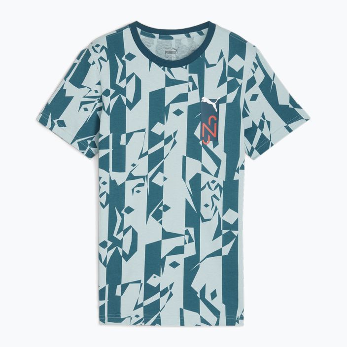 Tricou de fotbal pentru copii PUMA Neymar Jr Creativity Logo Tee ocean tropic/turquoise surf